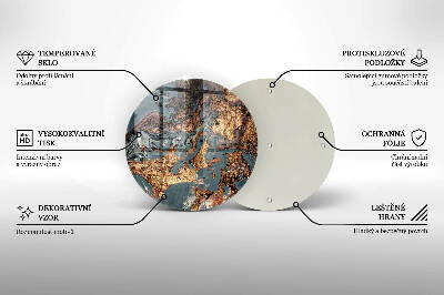 Base para velas de cemitério redondas Estrutura de rocha dourada