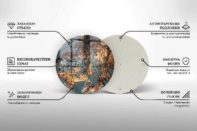 Base para velas de cemitério redondas Estrutura de rocha dourada