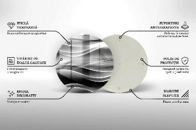 Base para velas de cemitério redondas Linhas suaves de abstração