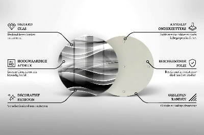 Base para velas de cemitério redondas Linhas suaves de abstração