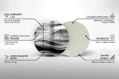 Base para velas de cemitério redondas Linhas suaves de abstração