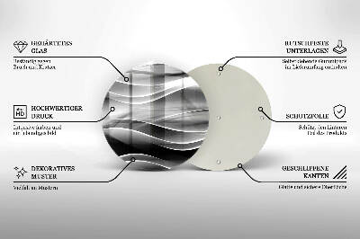 Base para velas de cemitério redondas Linhas suaves de abstração
