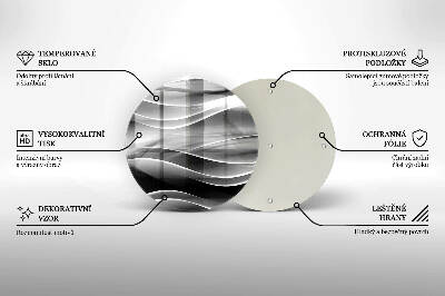 Base para velas de cemitério redondas Linhas suaves de abstração