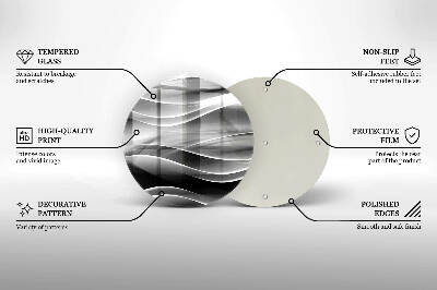 Base para velas de cemitério redondas Linhas suaves de abstração