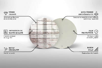 Base para velas de cemitério redondas Tábuas de madeira velhas