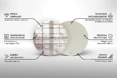 Base para velas de cemitério redondas Tábuas de madeira velhas