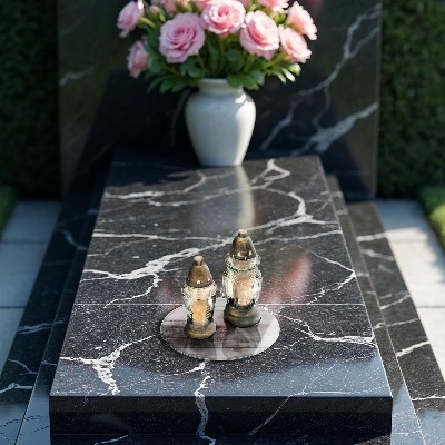 Base para velas de cemitério redondas Tábuas de madeira velhas