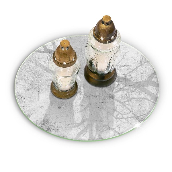 Base para velas de cemitério redondas Textura de concreto