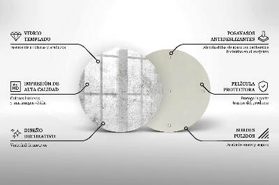 Base para velas de cemitério redondas Textura de concreto