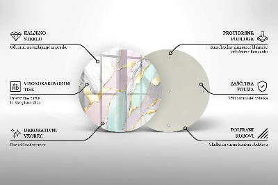 Base para velas de cemitério redondas Mármore pastel