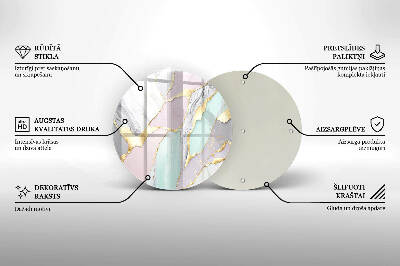 Base para velas de cemitério redondas Mármore pastel