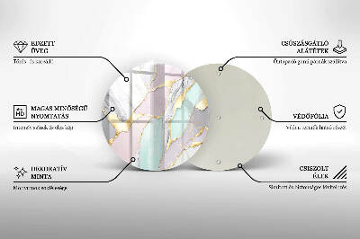 Base para velas de cemitério redondas Mármore pastel