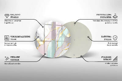 Base para velas de cemitério redondas Mármore pastel