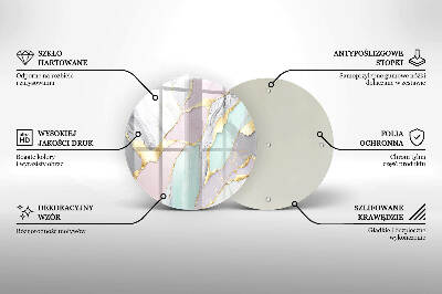 Base para velas de cemitério redondas Mármore pastel