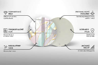 Base para velas de cemitério redondas Mármore pastel