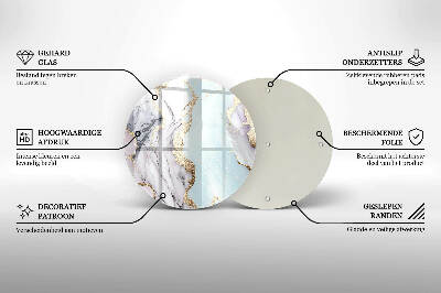 Base para velas de cemitério redondas Mármore pastel