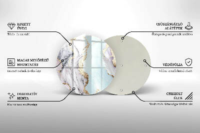 Base para velas de cemitério redondas Mármore pastel