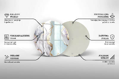 Base para velas de cemitério redondas Mármore pastel