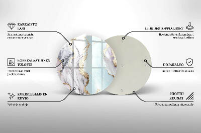 Base para velas de cemitério redondas Mármore pastel