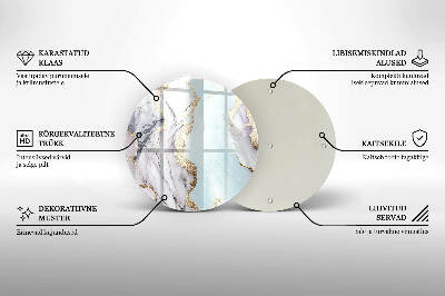 Base para velas de cemitério redondas Mármore pastel