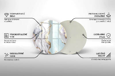 Base para velas de cemitério redondas Mármore pastel