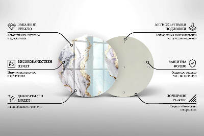 Base para velas de cemitério redondas Mármore pastel