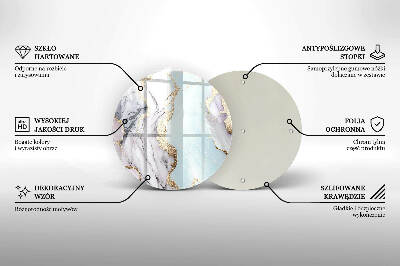 Base para velas de cemitério redondas Mármore pastel