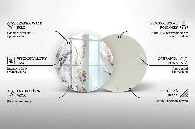 Base para velas de cemitério redondas Mármore pastel