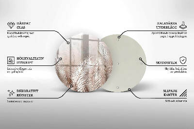 Base para velas de cemitério redondas Vegetação de folhagem boho