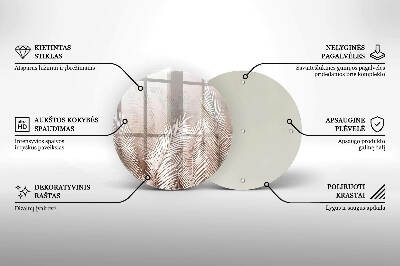 Base para velas de cemitério redondas Vegetação de folhagem boho
