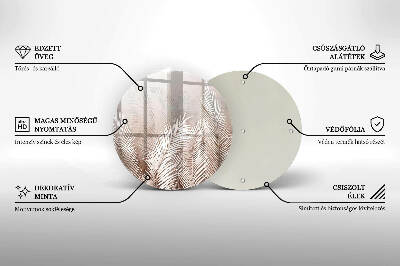 Base para velas de cemitério redondas Vegetação de folhagem boho