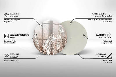 Base para velas de cemitério redondas Vegetação de folhagem boho