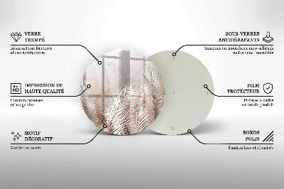 Base para velas de cemitério redondas Vegetação de folhagem boho