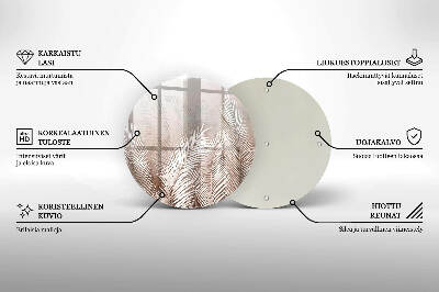 Base para velas de cemitério redondas Vegetação de folhagem boho