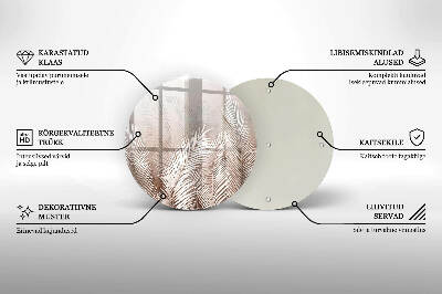 Base para velas de cemitério redondas Vegetação de folhagem boho