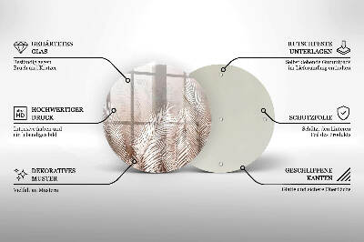 Base para velas de cemitério redondas Vegetação de folhagem boho