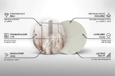 Base para velas de cemitério redondas Vegetação de folhagem boho