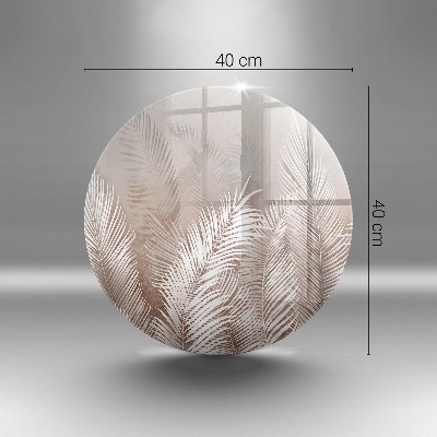 Base para velas de cemitério redondas Vegetação de folhagem boho