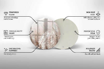 Base para velas de cemitério redondas Vegetação de folhagem boho