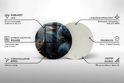 Base para velas de cemitério redondas Folhas decorativas com ouro