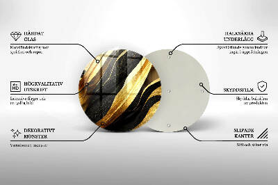 Base para velas de cemitério redondas Abstração elegante