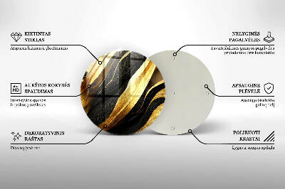 Base para velas de cemitério redondas Abstração elegante