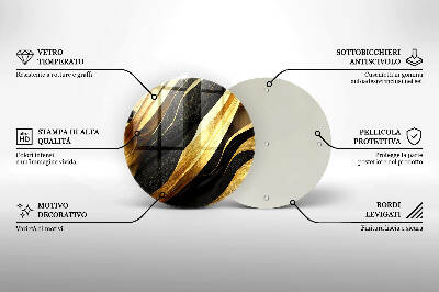 Base para velas de cemitério redondas Abstração elegante