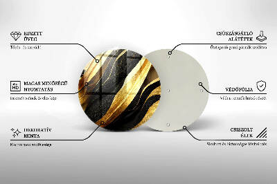 Base para velas de cemitério redondas Abstração elegante