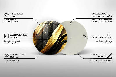 Base para velas de cemitério redondas Abstração elegante