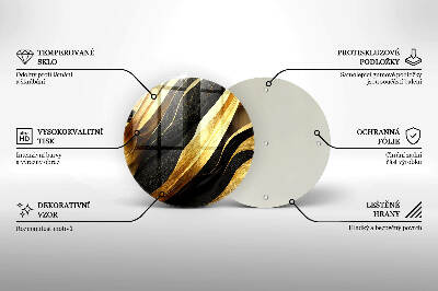 Base para velas de cemitério redondas Abstração elegante