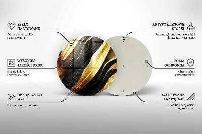 Base para velas de cemitério redondas Abstração elegante