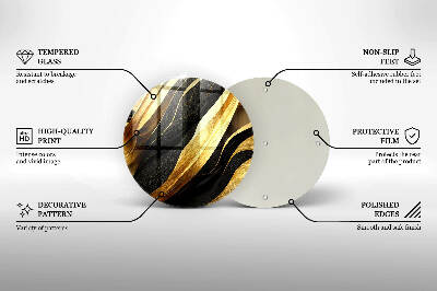 Base para velas de cemitério redondas Abstração elegante