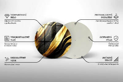 Base para velas de cemitério redondas Abstração elegante