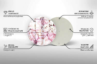 Base para velas de cemitério redondas Buquê de peônias